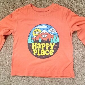 Jumping Beans Orange Long Sleeve Tee Happy Place